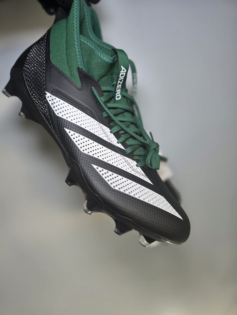 Adidas Adizero Impact Football Cleats Mens Size 15 Black Green White IE1409 New